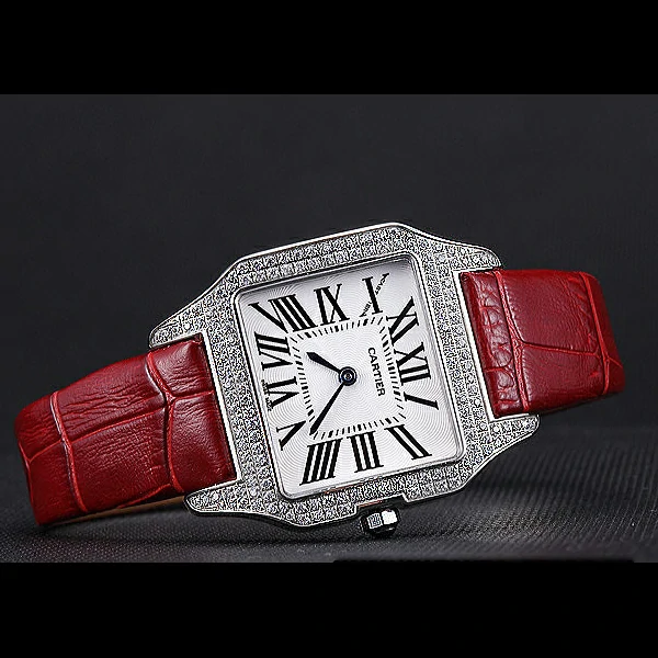 Cartier Santos 100 Diamond Silver Bezel new59831