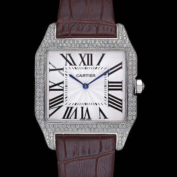 Cartier Santos 100 Diamond Silver Bezel new59841