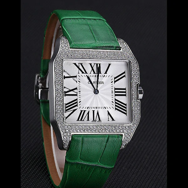 Cartier Santos 100 Diamond Silver Bezel new59844