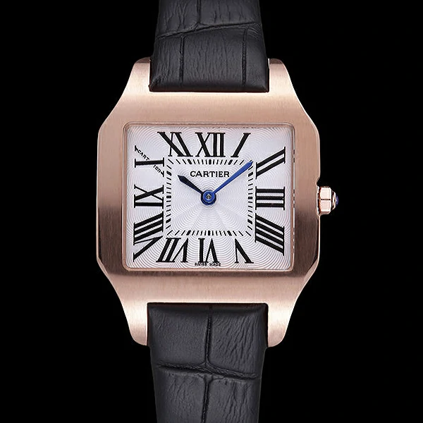 Cartier Santos 100 Polished Rose Gold Bezel new59835