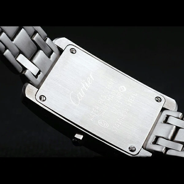Cartier Tank Americaine 21mm White Dial Stainless Steel Case Two Tone Bracelet new57543