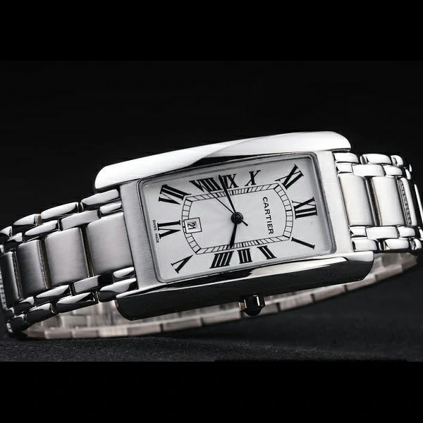 Cartier Tank Americaine 37mm White Dial Stainless Steel Case And Bracelet new57540