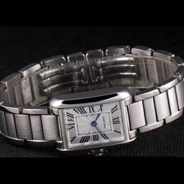 Cartier Tank Anglaise 23mm Silver Dial Stainless Steel Case And Bracelet new59146