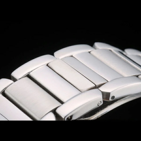 Cartier Tank Anglaise 30mm White Dial Diamonds Steel Case Stainless Steel Bracelet new59147
