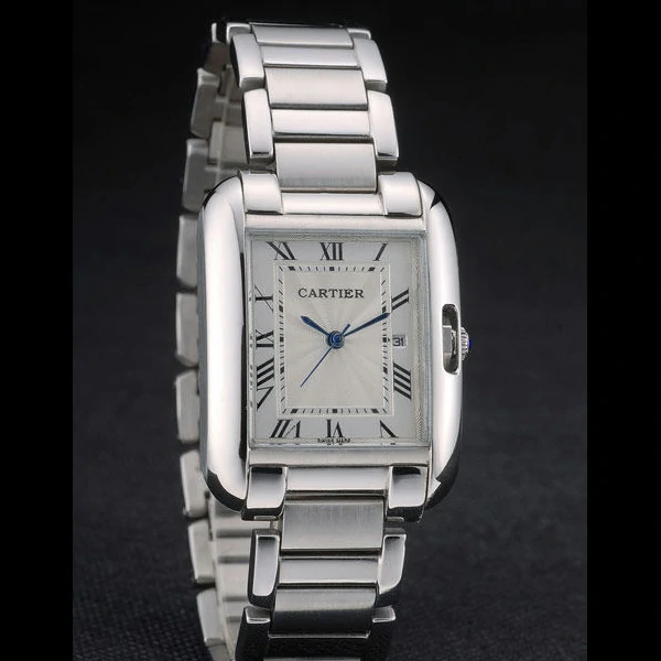 Cartier Tank Anglaise 30mm White Dial Stainless Steel Case And Bracelet new59145