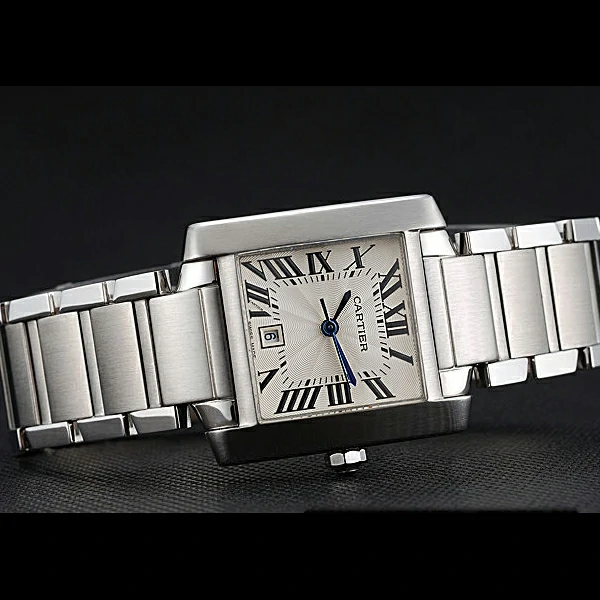 Cartier Tank Francaise Steel Case White Dial Roman Numerals Stainless Steel Bracelet new60533