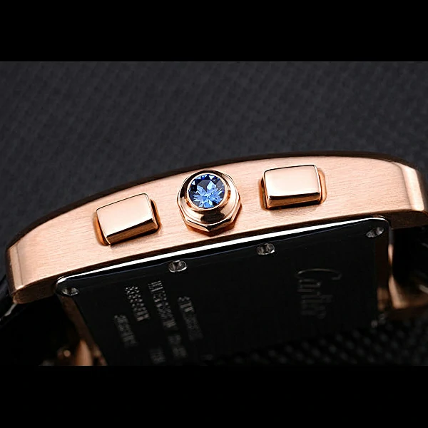 Cartier Tank MC Black Dial Gold Case Black Leather Bracelet new60620
