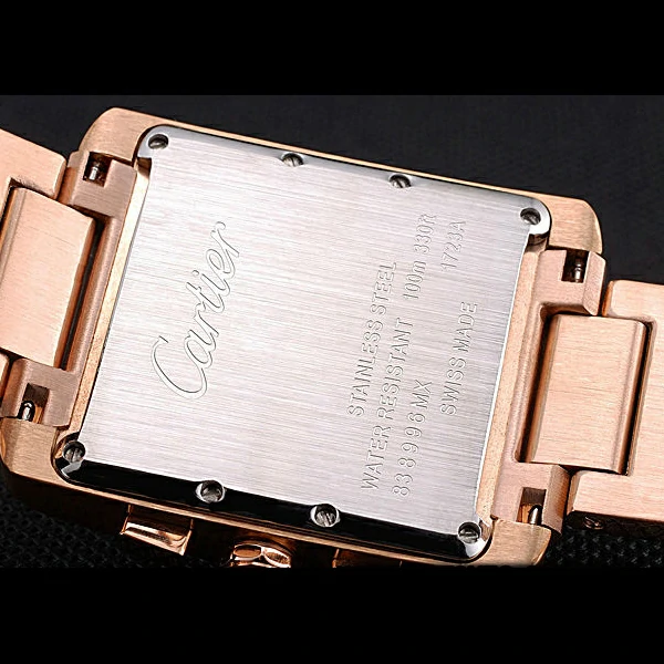 Cartier Tank MC Black Dial Rose Gold Case And Bracelet new60629