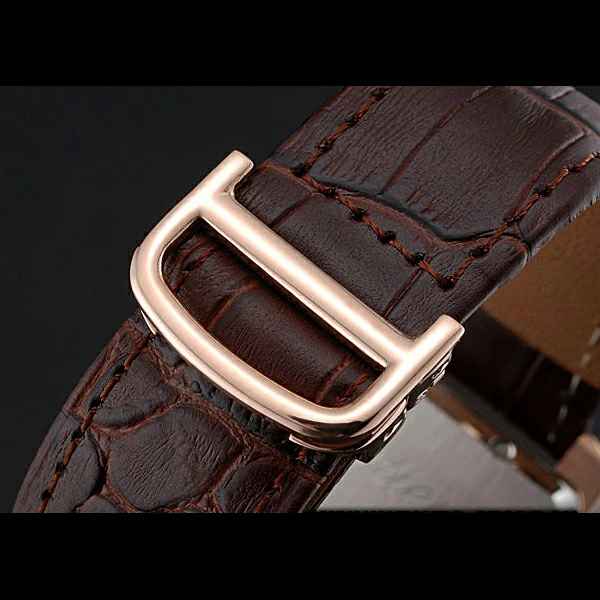 Cartier Tank MC White Dial Gold Case Brown Leather Strap new60467