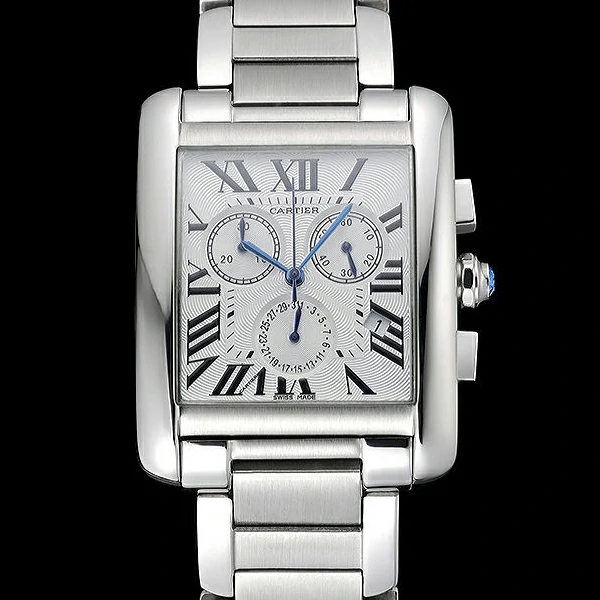 Cartier Tank MC White Dial Stainless Steel Case And Bracelet new60623