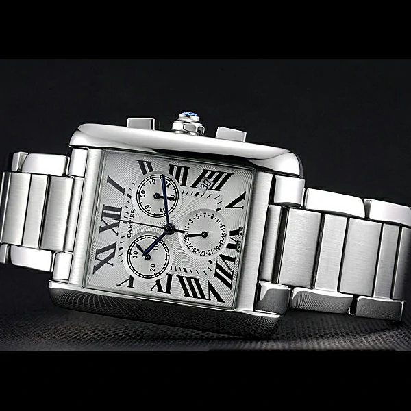 Cartier Tank MC White Dial Stainless Steel Case And Bracelet new60623