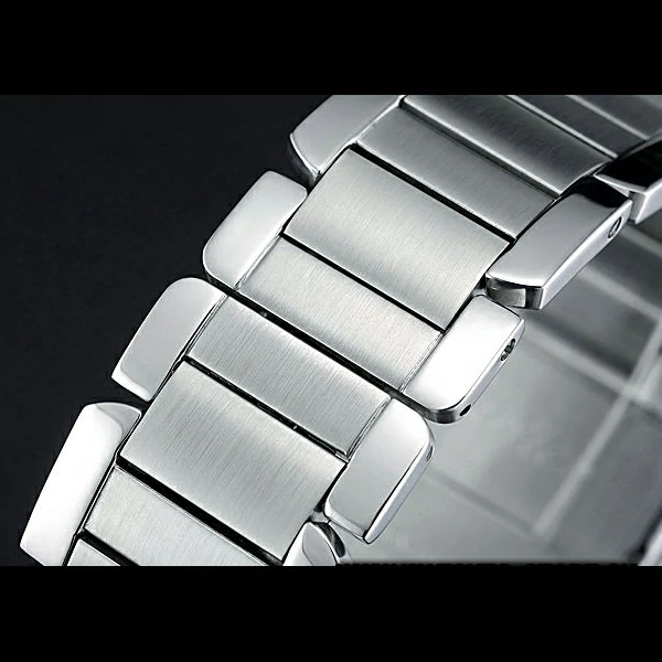 Cartier Tank MC White Dial Stainless Steel Case Two Tone Bracelet new60627