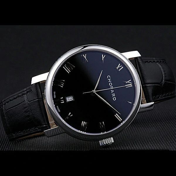 Chopard Classic Black Dial Black Croc Strap new59928