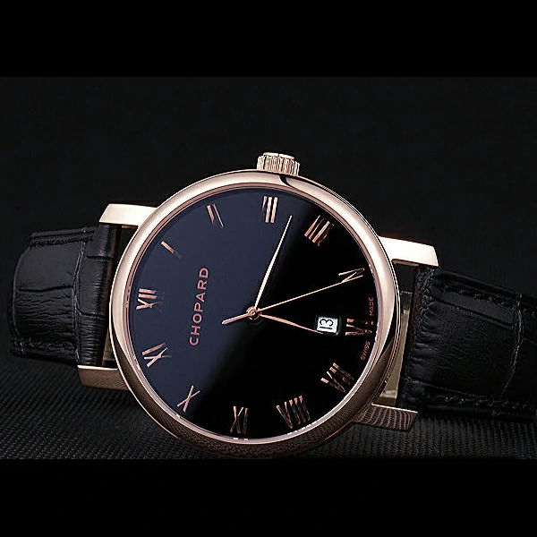 Chopard Classic Black Dial Black Croc Strap new59932