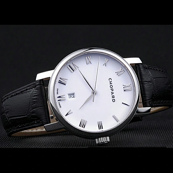 Chopard Classic White Dial Black Croc Strap new59927