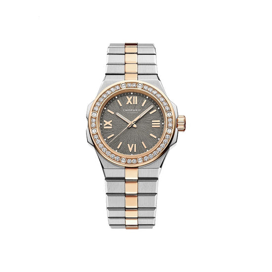Chopard Replica Watch Alpine Eagle 33, 18k ethical Rose Gold, Lucent Steel™ and 36 Diamonds, 33mm, 298617-6002