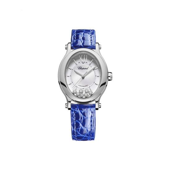 Chopard Replica Watch Happy Sport Oval Automatic, Stainless Steel, 7 floating diamonds, 31.3mm x 29mm, 278602-3001