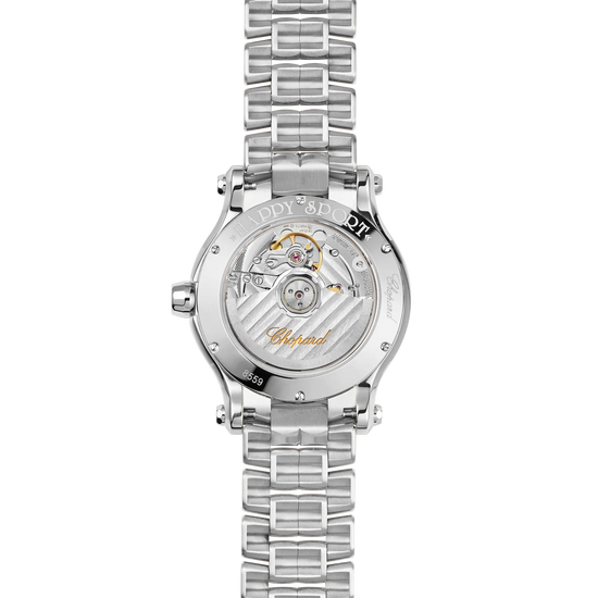 Chopard Replica Watch Happy Sport, Stainless Steel, 7 floating diamonds, 36mm, 278559-3002