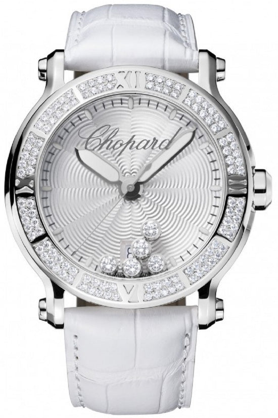 Chopard Replica Watch Happy Sport XL, Stainless Steel and Diamonds, 5 floating diamonds, 42mm, 288525-3003
