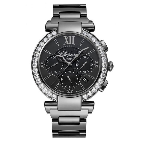 Chopard Replica Watch Imperiale Automatic Chronograph, DLC-Coated Stainless Steel and Diamonds, 40mm, 388549-3006