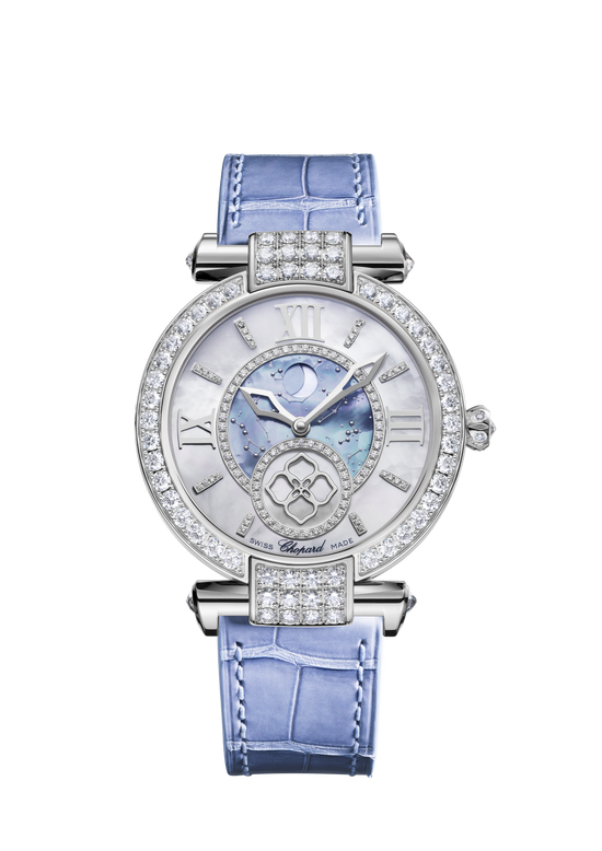 Chopard Replica Watch Imperiale Moonphase Ethical, 18K White Gold and Diamonds 36mm, 384246-1001