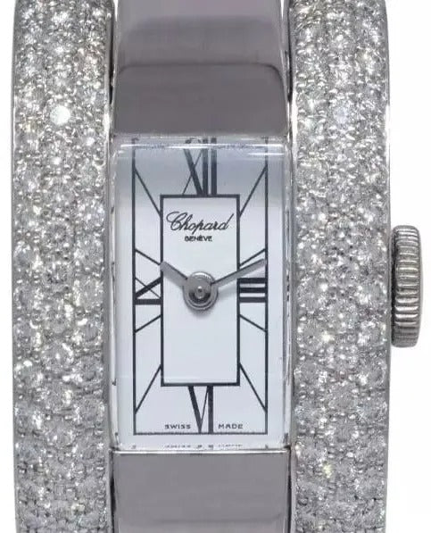 Chopard Replica Watch La Strada Quartz, 18k White Gold and Diamonds, 23mm x 34.5mm, 416547-1001