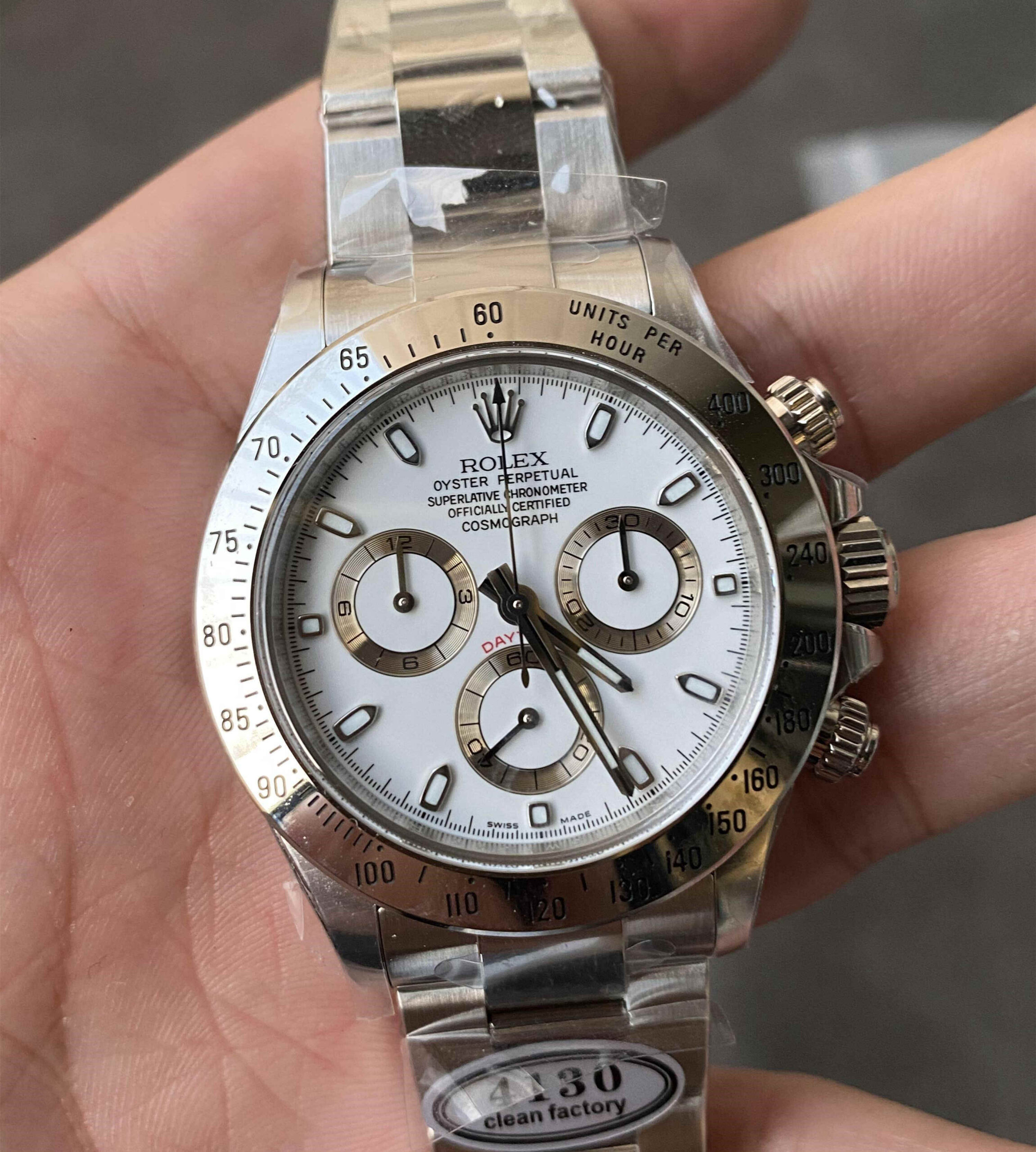 116520 White Dial – 40mm Daytona Replica