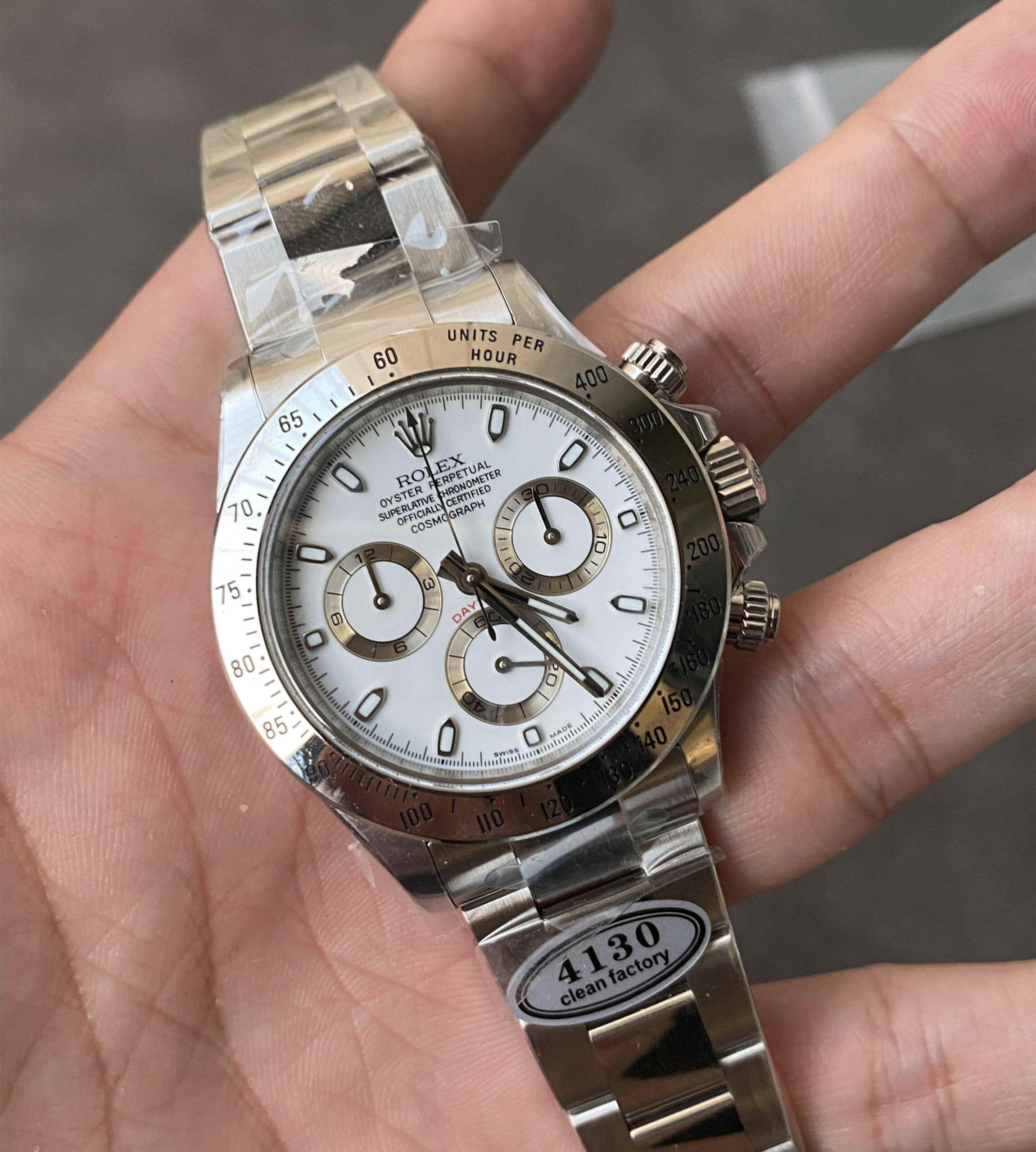 116520 White Dial – 40mm Daytona Replica