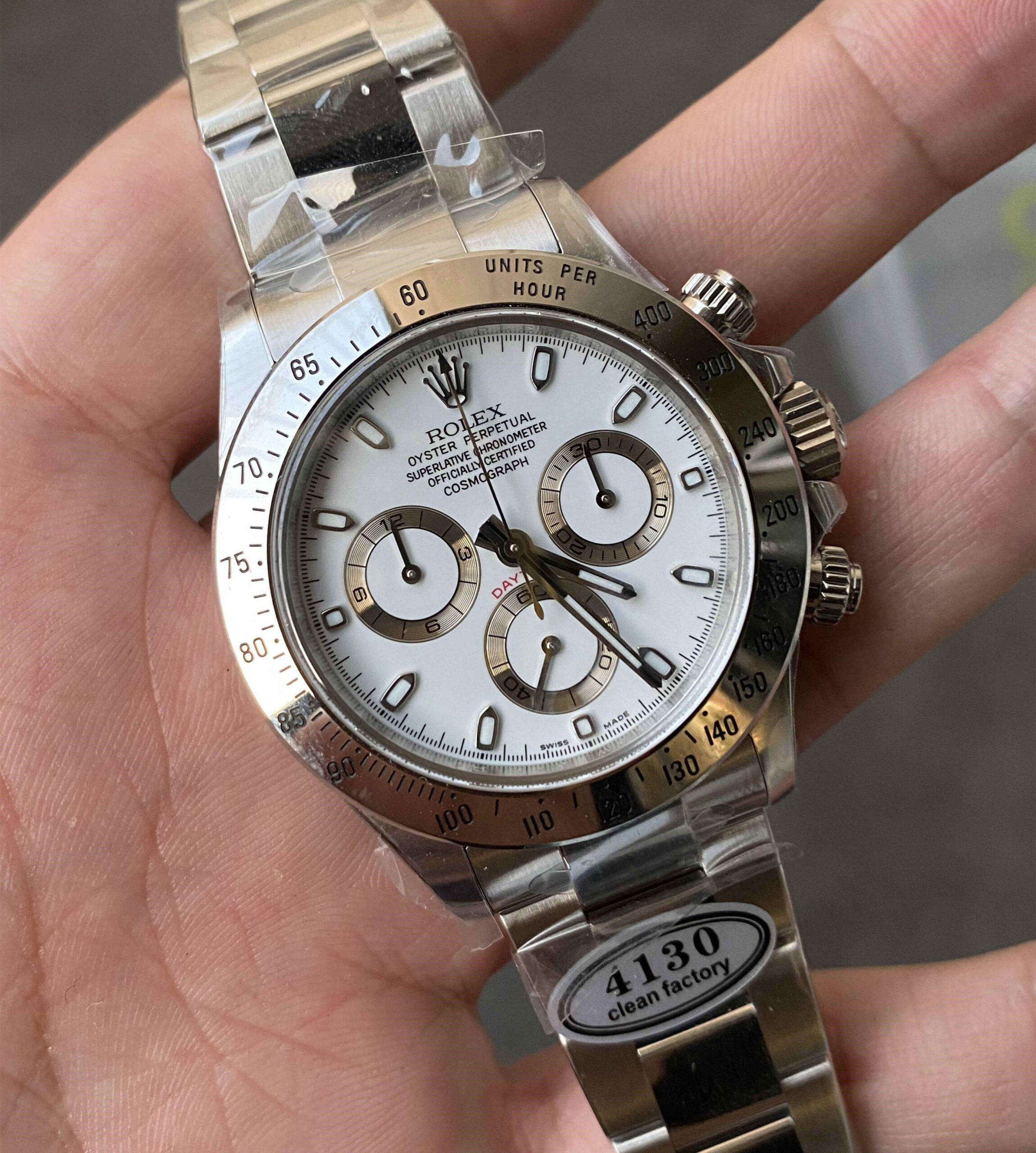 116520 White Dial – 40mm Daytona Replica