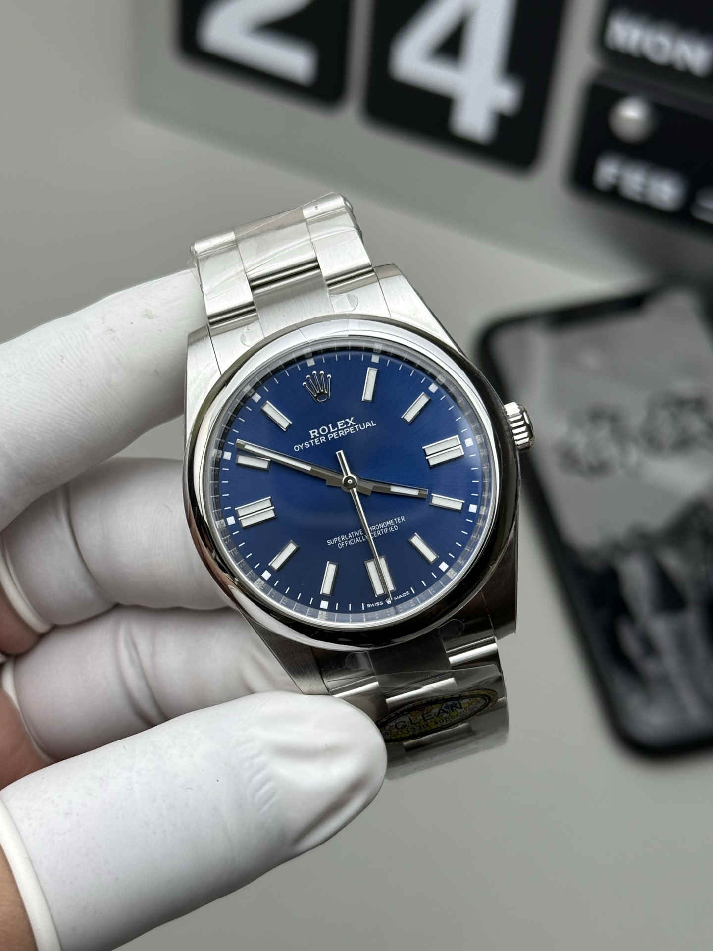 124300-0003 Blue Dial Oyster Perpetual 41 Replica