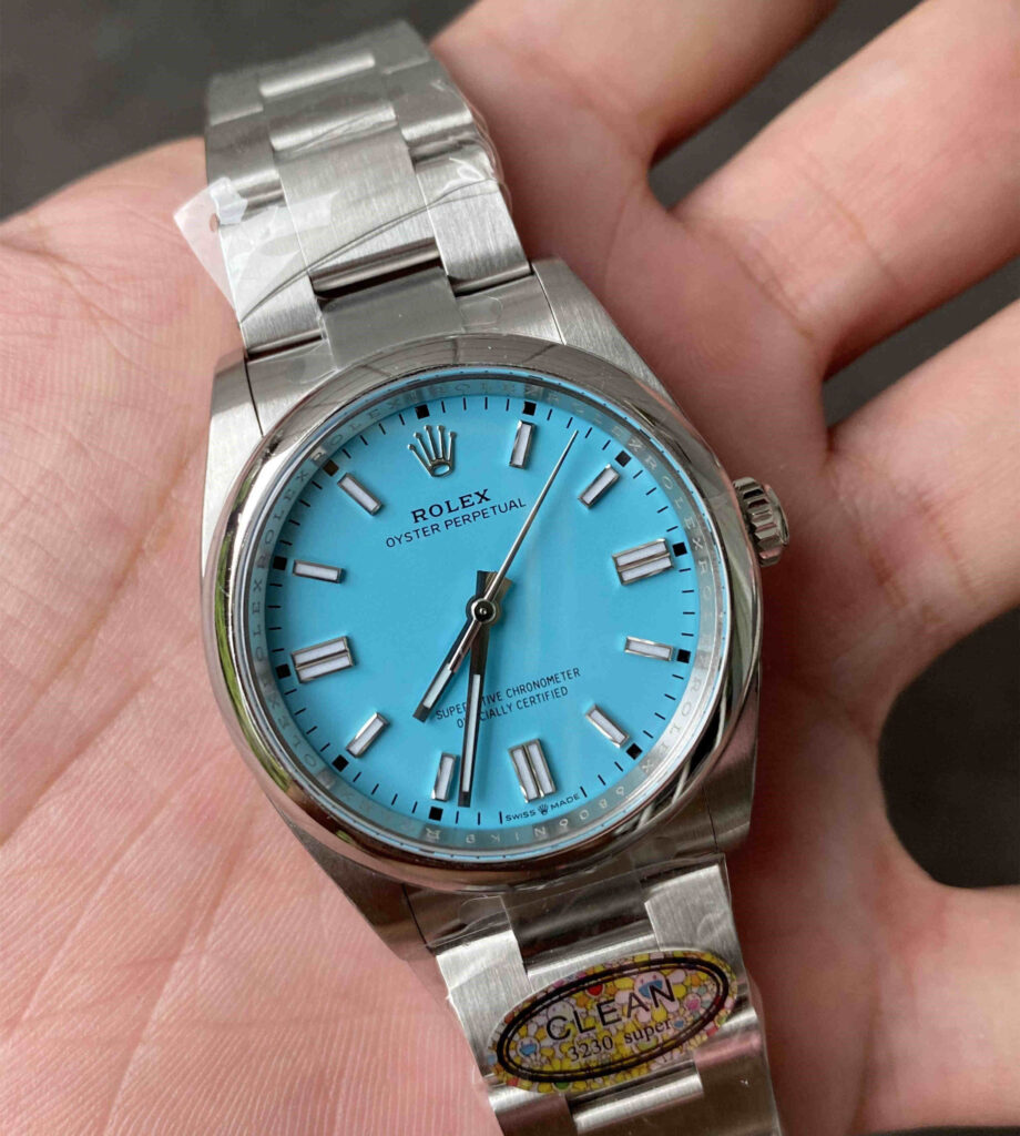124300‑0006 – 41mm Tiffany Blue Oyster Perpetual Replica