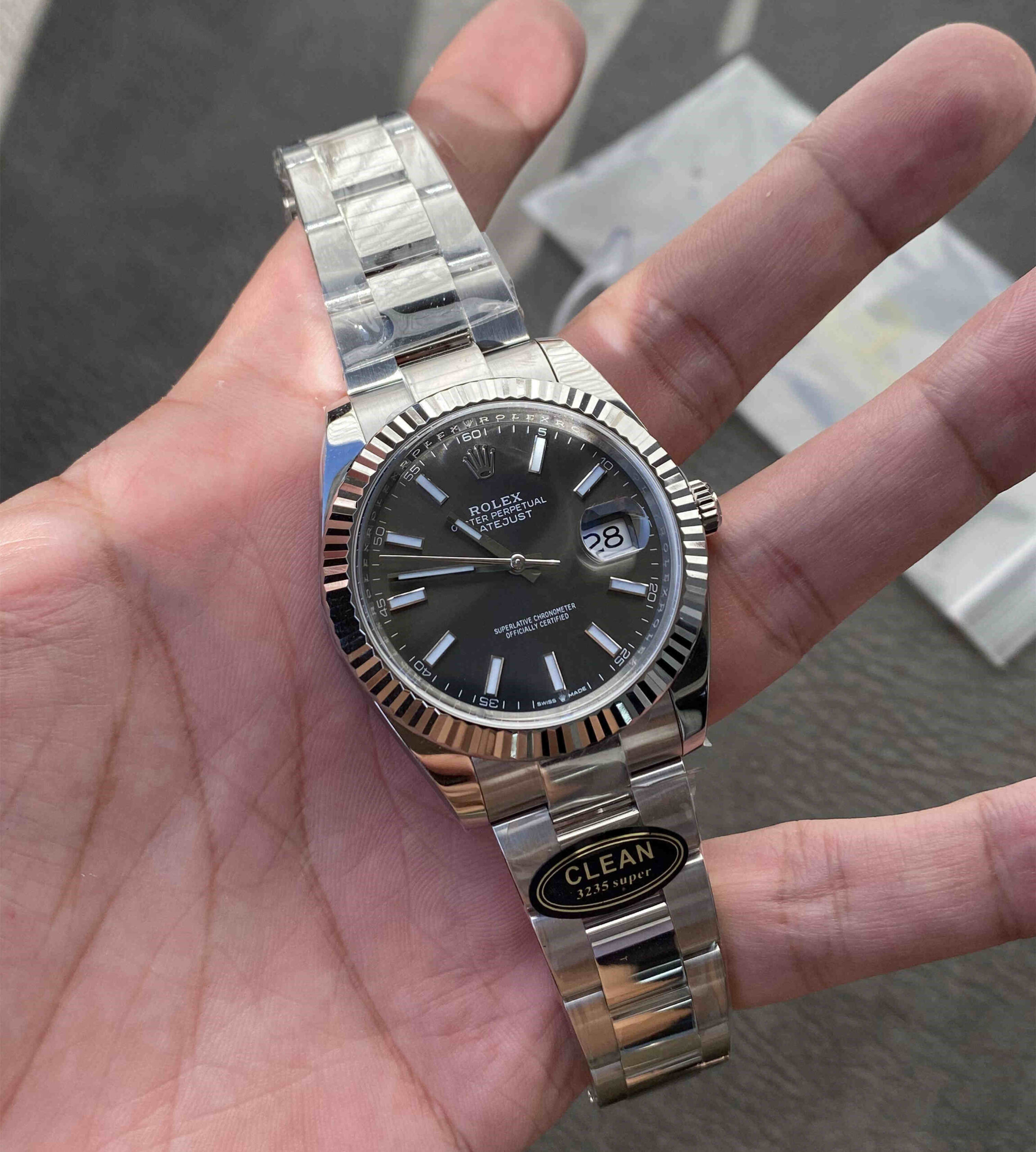 126334‑0013 – 41mm Grey Datejust Replica with 3235 Movement
