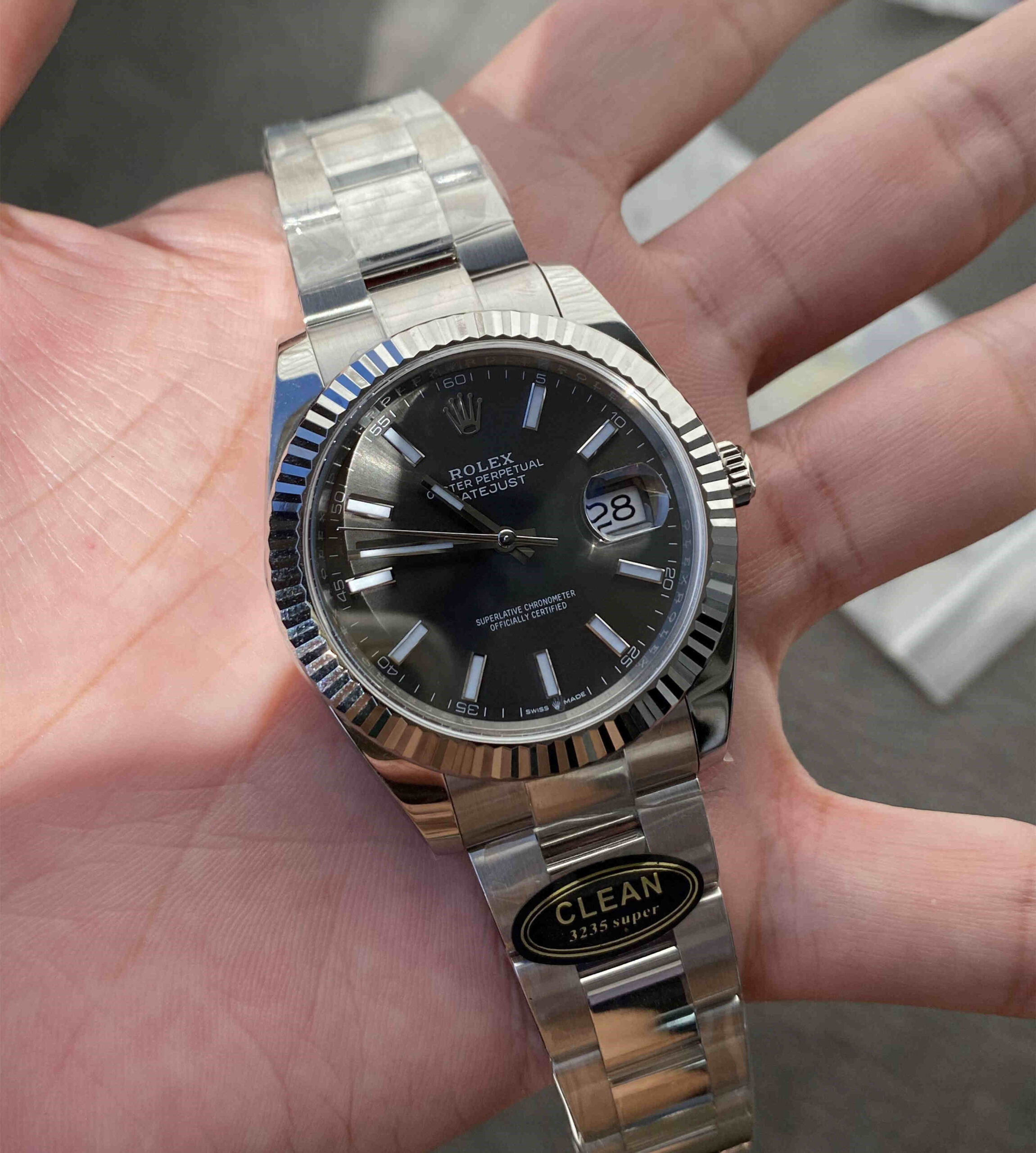 126334‑0013 – 41mm Grey Datejust Replica with 3235 Movement