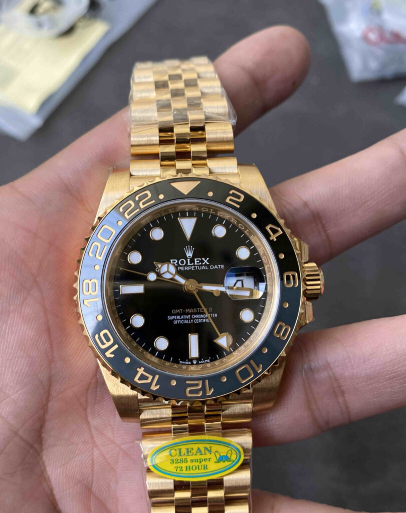 126718GRNR Yellow Gold GMT-Master II Replica
