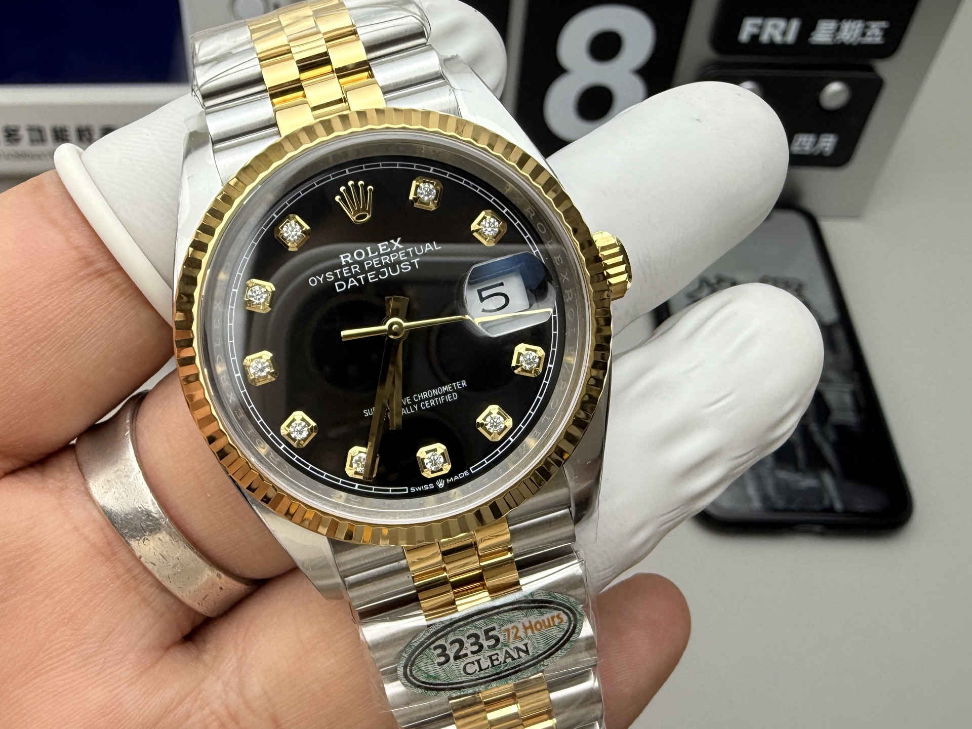Datejust 126333 Black Dial – Premium Two-Tone Replica Watch