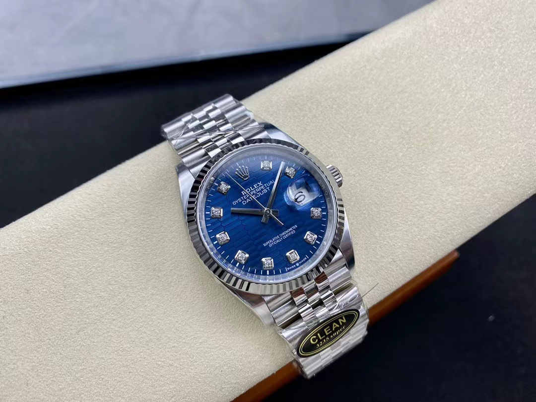 Datejust 36 126234 – Blue Tapestry Dial with Super Clone 3235