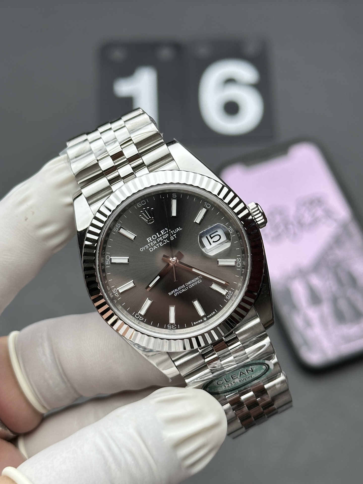 Datejust 41 126334 – 41mm Grey Dial with Super Clone 3235