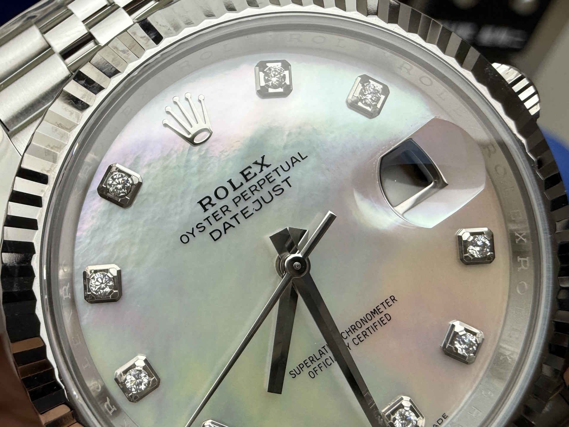 Datejust 41 126334 – MOP Dial with Moissanite Markers & Super Clone 3235