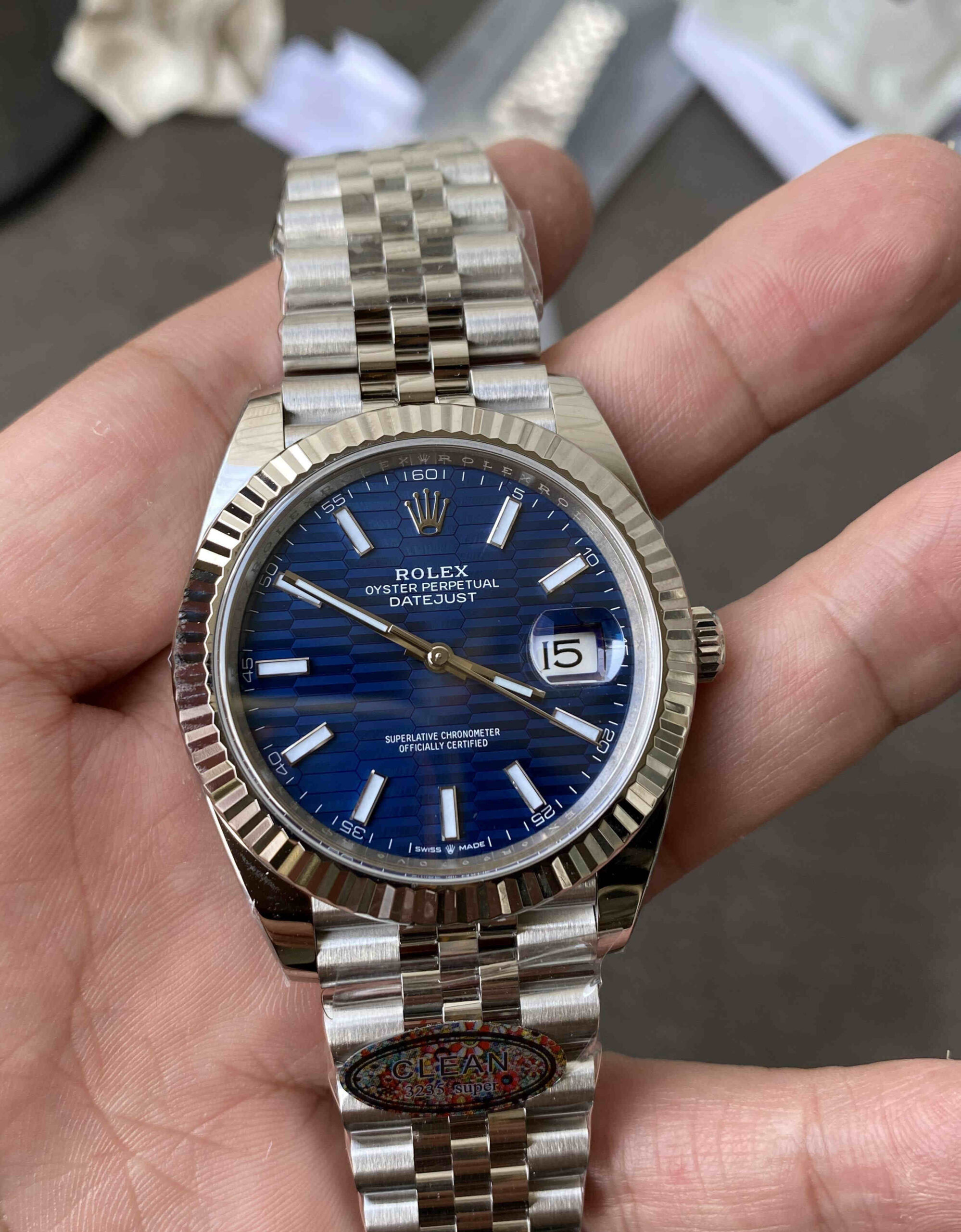 Datejust 41 126334 – Premium Blue Wave Dial Rolex Datejust Super Clone