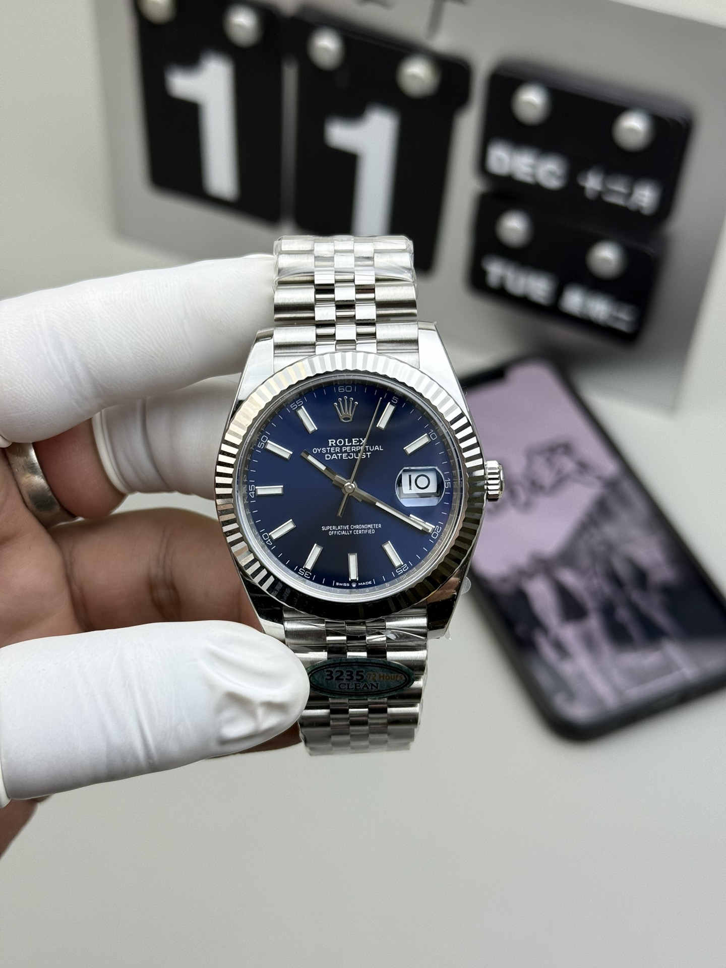 Datejust 41 126334 Blue Dial Super Clone 3235 Two-Tone / Steel