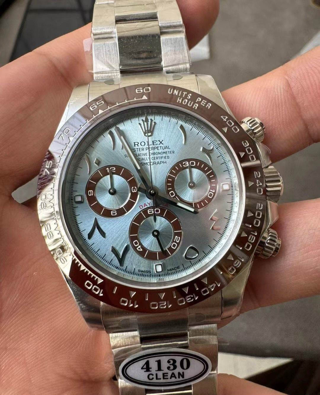 Daytona 116506 Middle East Dial – Ice Blue Arabic Dial