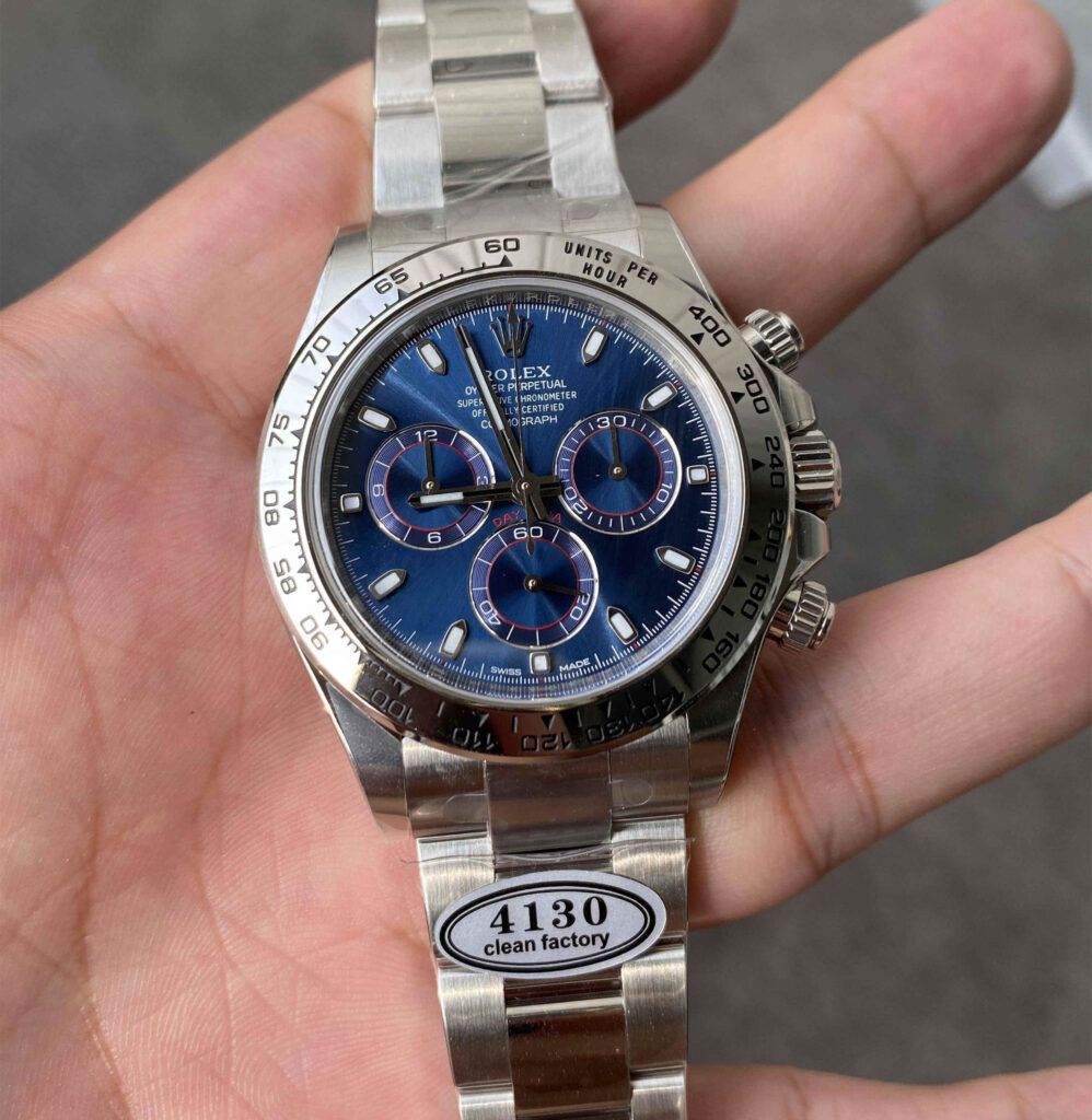 Daytona 116509 Replica – White Gold Blue Dial “Blue Cat