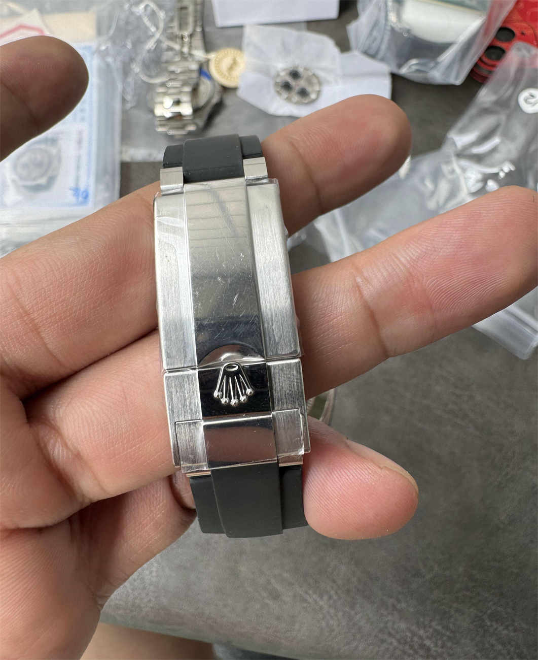 Daytona 4130 Meteorite Dial Replica (Grey Oysterflex RB Style)