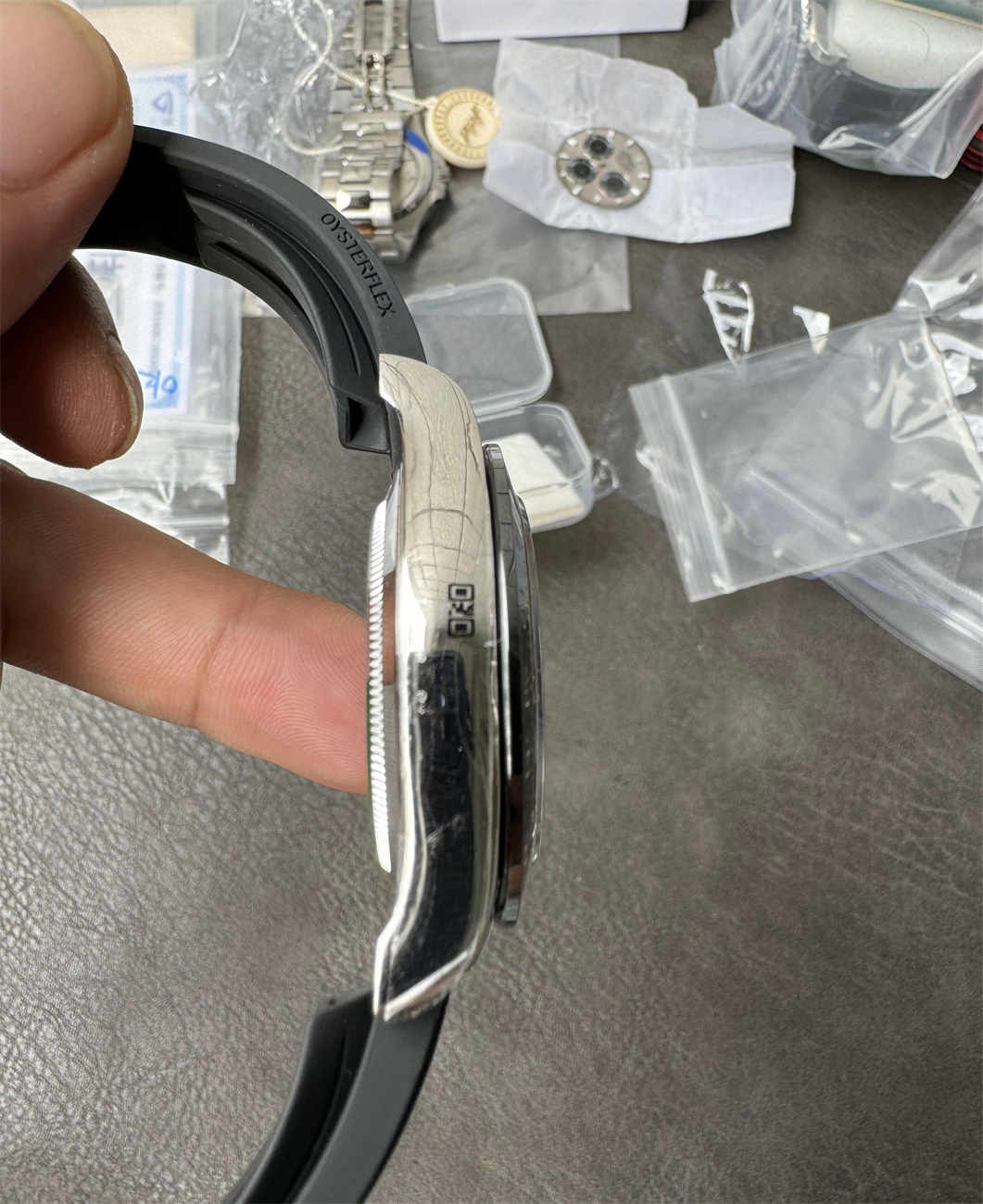 Daytona 4130 Meteorite Dial Replica (Grey Oysterflex RB Style)