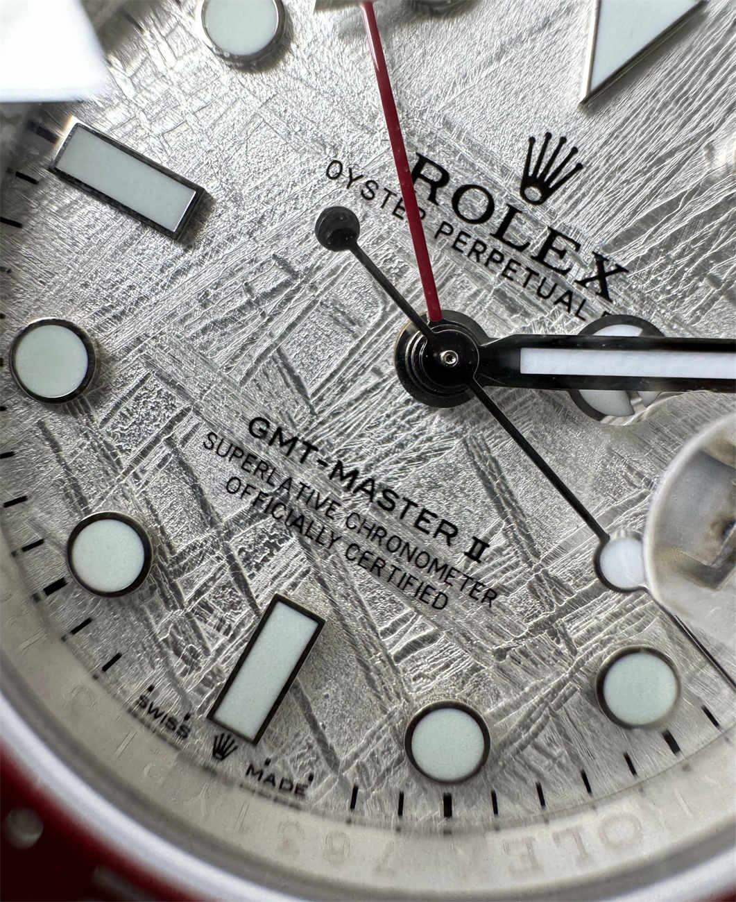 GMT‑Master II Meteorite Dial Replica – V3 Pepsi Bezel 40mm