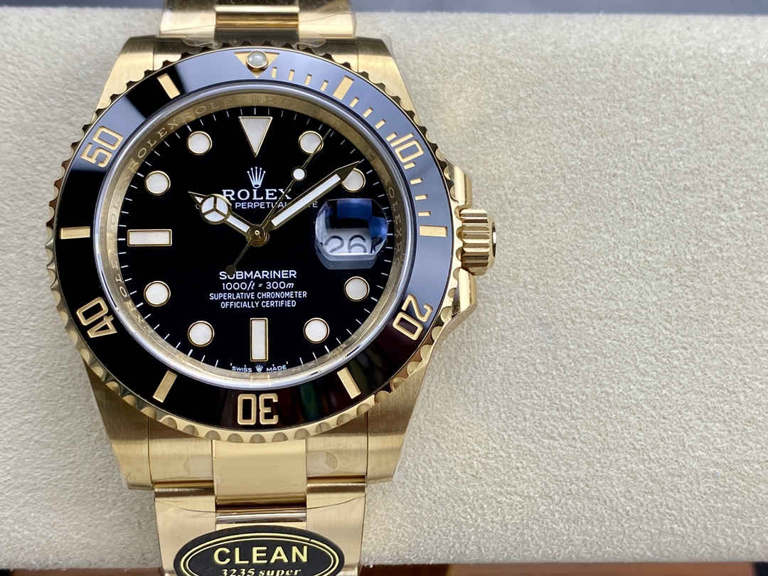 Rolex Submariner 126618LN – Premium Full Gold Black Submariner Replica