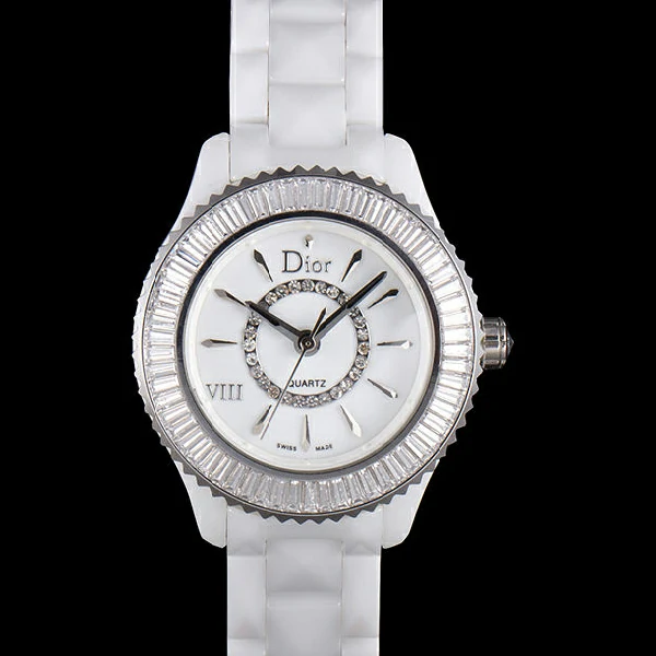 Dior VIII Baguette Cut White Diamonds with Diamond Encrusted Dial new59447