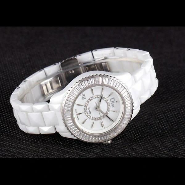 Dior VIII Baguette Cut White Diamonds with Diamond Encrusted Dial new59447