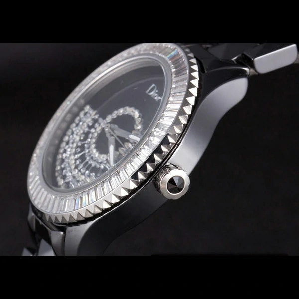 Dior VIII Baguette Cut White Diamonds with Diamond Encrusted Dial new59452