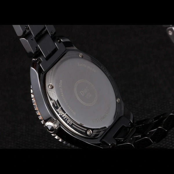 Dior VIII Ceramic Black Bezel Black Bracelet new59451